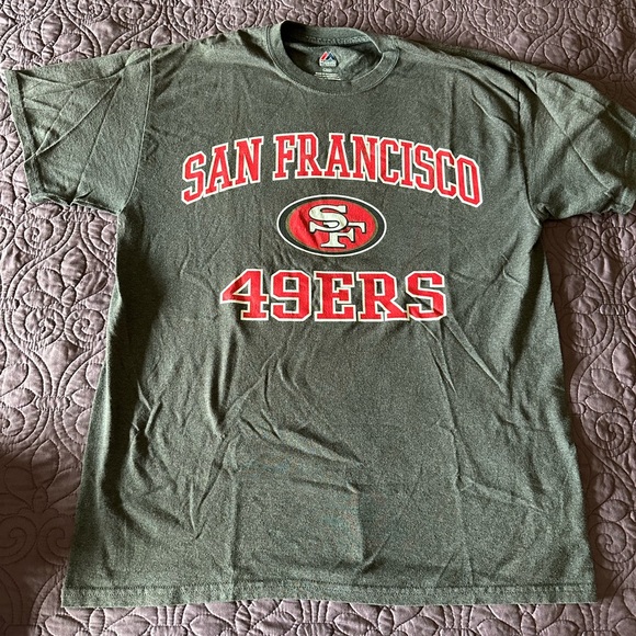 Genuine Majestic San Francisco 49ers Gray T-Shirt Men Large - Picture 1 of 7